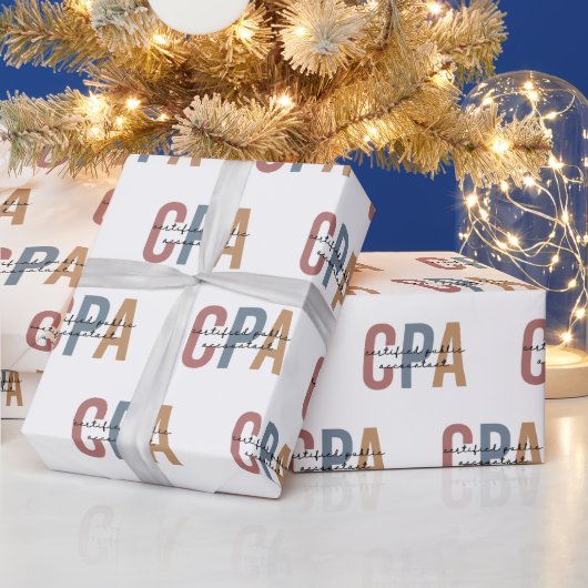Retro CPA Certified Public Accountant Cadeaupapier (Feestdagen)