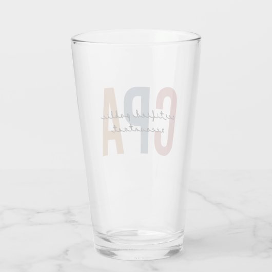 Retro CPA Certified Public Accountant Glas (Achterkant)