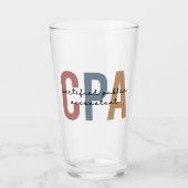 Retro CPA Certified Public Accountant Glas (Voorkant)