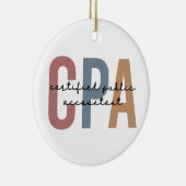 Retro CPA Certified Public Accountant Keramisch Ornament (Rechts)