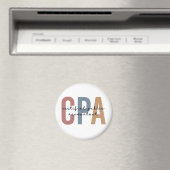 Retro CPA Certified Public Accountant Magneet (Insitu (Vaatwasser))
