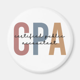 Retro CPA Certified Public Accountant Magneet