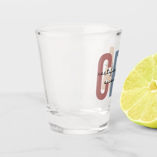 Retro CPA Certified Public Accountant Shot Glas (Links)