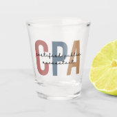 Retro CPA Certified Public Accountant Shot Glas (Voorkant)