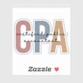 Retro CPA Certified Public Accountant Sticker (Vel)