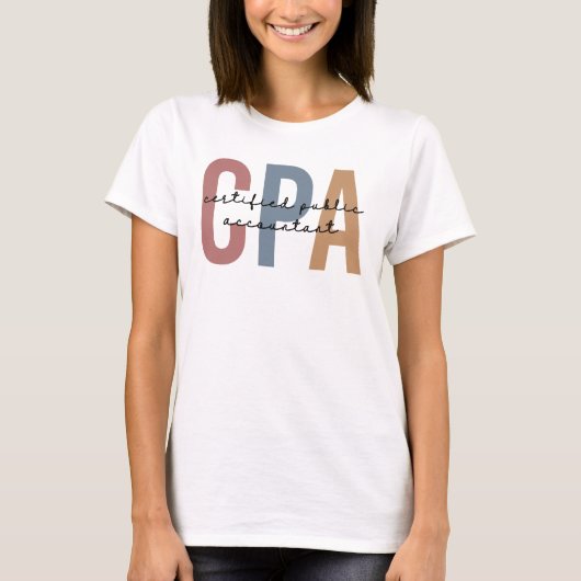 Retro CPA Certified Public Accountant T-shirt (Voorkant)