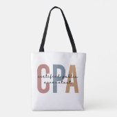 Retro CPA Certified Public Accountant Tote Bag (Achterkant)