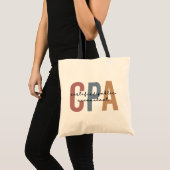 Retro CPA Certified Public Accountant Tote Bag (Voorkant (product))