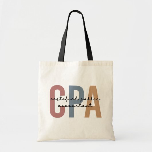 Retro CPA Certified Public Accountant Tote Bag (Voorkant)