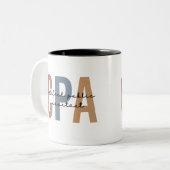 Retro CPA Certified Public Accountant Tweekleurige Koffiemok (Voorkant links)