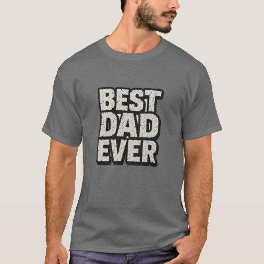 Retro Crackle "Beste vader ooit" Vaderdag Gift T-shirt (Voorkant)