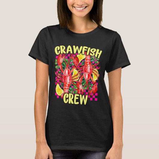 Retro Crawfish Crew Cajun Boil Season For Men Wome T-shirt (Voorkant)