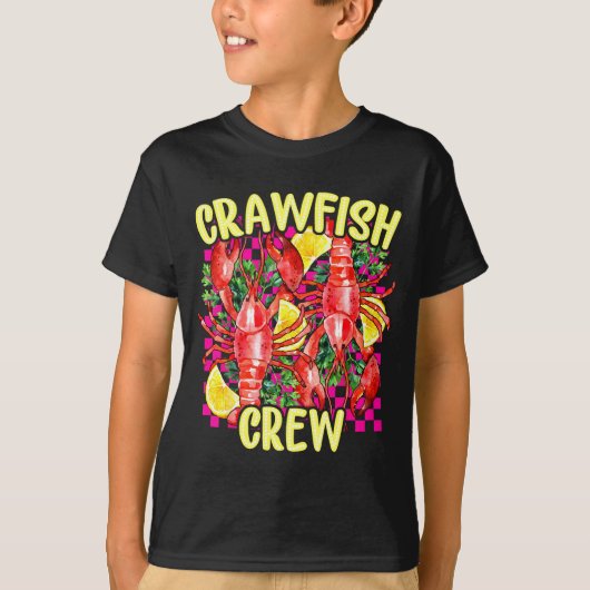 Retro Crawfish Crew Cajun Boil Season For Men Wome T-shirt (Voorkant)