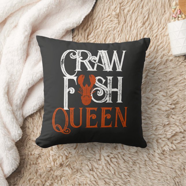 Retro Crawfish Queen Seafood Kussen (Deken)
