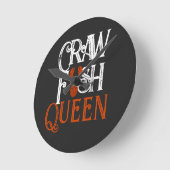 Retro Crawfish Queen Seafood Ronde Klok (Hoek)