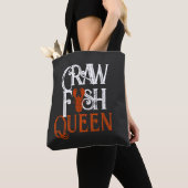Retro Crawfish Queen Seafood Tote Bag (Dichtbij)