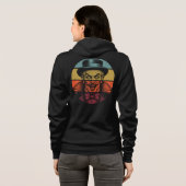 Retro Crazed Face Illusionist voor en achter Hoodie (Achterkant volledig)