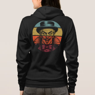 Retro Crazed Face Illusionist voor en achter Hoodie