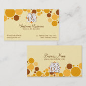 Retro Cream Bubbles Visitekaartje (Voorkant / Achterkant)