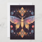 Retro Creative Butterfly Art Verjaardagsfeest Kaart (Achterkant)