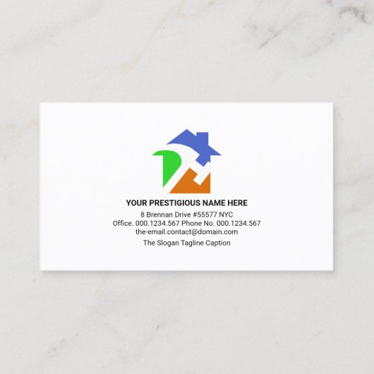 Retro Creative Gold Handyman Tools Construction Visitekaartje (Achterkant)