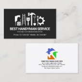 Retro Creative Handyman Tools Motif, ODD Jobs Visitekaartje (Voorkant / Achterkant)