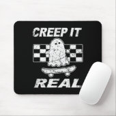 Retro Creep It Real Ghost Halloween Mannen Kinder Muismat (Met muis)