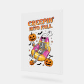 Retro Creepin in de Herfst Halloween Acryl Bord (Hoek)