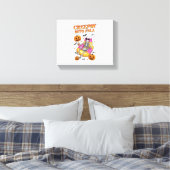 Retro Creepin in de Herfst Halloween Canvas Afdruk (Insitu (Slaapkamer))