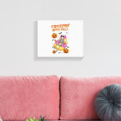Retro Creepin in de Herfst Halloween Canvas Afdruk (Insitu (Woonkamer))