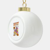 Retro Creepin in de Herfst Halloween Keramische Bal Ornament (Rechts)