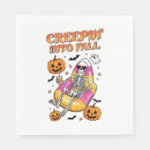 Retro Creepin in de Herfst Halloween Servet (Voorkant)