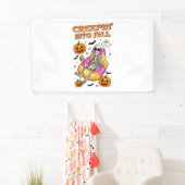 Retro Creepin in de Herfst Halloween Spandoek (Insitu)