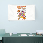 Retro Creepin in de Herfst Halloween Spandoek (Beurs)