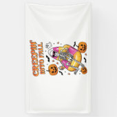 Retro Creepin in de Herfst Halloween Spandoek (Verticaal)