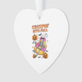 Retro Creepin into Fall Halloween Ornament (voorkant)