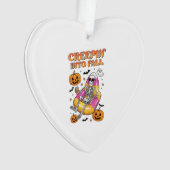 Retro Creepin into Fall Halloween Ornament (voorkant)