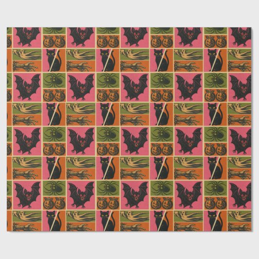 Retro Creeps Cadeaupapier (Vlak)