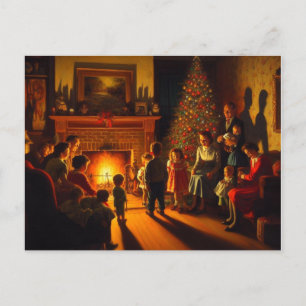 Retro Creepy Christmas Horror Briefkaart