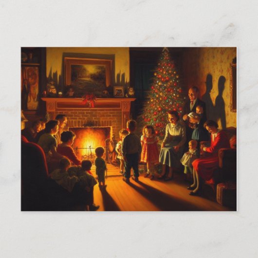 Retro Creepy Christmas Horror Briefkaart (Voorkant)