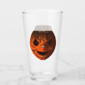 Retro Creepy Halloween pompoen gezicht Glas (Achterkant)