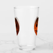 Retro Creepy Halloween pompoen gezicht Glas (Links)