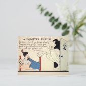 Retro Creepy Halloween Warning Briefkaart (Staand voorkant)