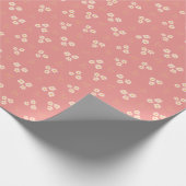 Retro Crème & Gouden Daisy Bloem Cadeaupapier (Hoek)