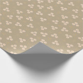 Retro Crème & Gouden Daisy Bloem Cadeaupapier (Hoek)