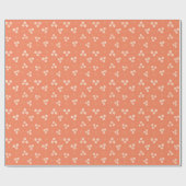 Retro Crème & Gouden Daisy Bloem Cadeaupapier (Vlak)