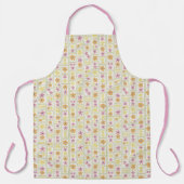 Retro Crème Patchwork Bloem Groot Schort (Voorkant)
