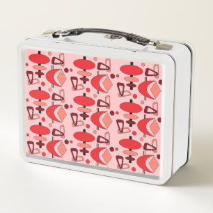 Retro Crescent Totem Shapes Metal Lunch Box