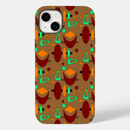 Retro Crescent Totem-vormen Case-Mate iPhone Case (Achterkant)