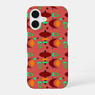 Retro Crescent Totem-vormen iPhone 16 Hoesje